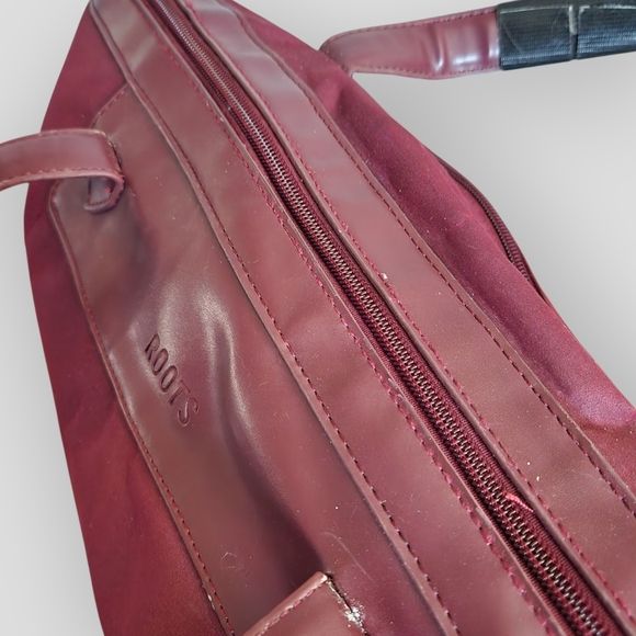 Roots Womens Burgundy Tote Bag - Picture 6 of 13